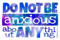 Do not be anxious about anything Philippians 4:6 - Poster with Bible text quotation