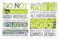 Do not be anxious about anything Philippians 4:6-7 - Poster with Bible text quotation