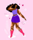 Do not be shy about vitiligo - colorful flat design style illustration