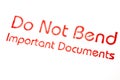 Do Not Bend Stamp Royalty Free Stock Photo