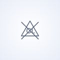 Do not bleach with chlorine, vector best gray line icon