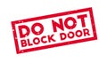 Do Not Block Door rubber stamp