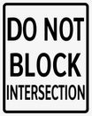 Do not block intersection Royalty Free Stock Photo