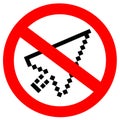 Do not click here vector sign