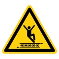 Do Not Climb On Conveyor Symbol Sign, Vector Illustration, Isolate On White Background Label .EPS10 Royalty Free Stock Photo