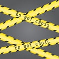 Do not cross the line caution tape