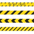 Do not cross the line caution tape