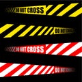 Do not cross tape Royalty Free Stock Photo