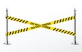 Do not cross yellow police tape. Vector Royalty Free Stock Photo