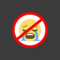 Do not cry icon sign flat Royalty Free Stock Photo