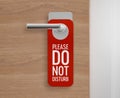 Do not disturb, door hanger at the door