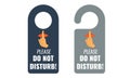 Do not disturb. Door hanger. Keep quiet sign. Vector Royalty Free Stock Photo