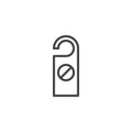 Do not disturb door hanger outline icon