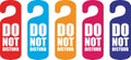 Do not disturb door hanger Royalty Free Stock Photo