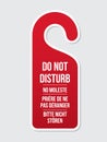Do not disturb door hotel sign