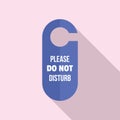 Do not disturb hanger tag icon, flat style