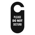 Do not disturb hanger tag icon, simple style
