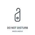 do not disturb icon vector from miscellaneous collection. Thin line do not disturb outline icon vector illustration. Linear symbol