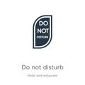 Do not disturb icon vector. Trendy flat do not disturb icon from hotel collection isolated on white background. Vector Royalty Free Stock Photo