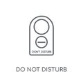 Do not disturb linear icon. Modern outline Do not disturb logo c