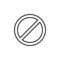 Do Not Disturb outline icon