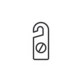 Do not disturb outline icon