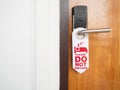 Do not disturb sign attached Royalty Free Stock Photo