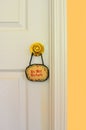 Do Not Disturb Sign hanging on a door Royalty Free Stock Photo