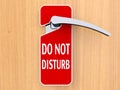 Do not disturb sign hanging on door