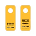 Do not disturb sign hanging door. template sign for your hanging door in office, hotel, etc with  illustration Royalty Free Stock Photo