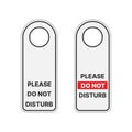 Do not disturb sign hanging door. template sign for your hanging door in office, hotel, etc with  illustration Royalty Free Stock Photo