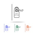 Do not disturb sign line icon. Elements of journey in multi colored icons. Premium quality graphic design icon. Simple icon for we Royalty Free Stock Photo