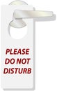 DO NOT DISTURB tag sign Royalty Free Stock Photo