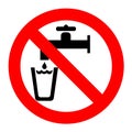 do not drink recycled water sign