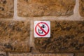 Do not drink sign, prohibition to drink tap water Royalty Free Stock Photo