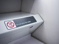 Do not drink Warning Signage in Aircraft Toilet