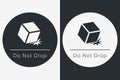 Do Not Drop. Fragile Items. Packaging Symbol. Sign and Label Indicating That Items Must Be Handled Carefully. No Drops Vector