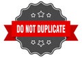 do not duplicate label Royalty Free Stock Photo
