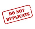 Do Not Duplicate Rubber Stamp Vector