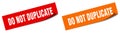 do not duplicate sticker. do not duplicate sign set. Royalty Free Stock Photo