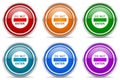 Do not enter, access, entry silver metallic glossy icons, set of modern design buttons for web, internet and mobile applications