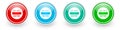 Do not enter, access, entry vector icons, colorful glossy buttons on white