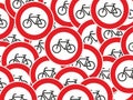 Do not enter no entry for bike bicycle traffic sign background vector Royalty Free Stock Photo