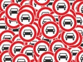 Do not enter no entry for car traffic sign background vector Royalty Free Stock Photo