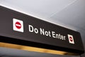 Do Not Enter Restriction Airport Directional Sign Royalty Free Stock Photo