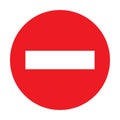 Do not enter road sign icon vector for graphic design, logo, website, social media, mobile app, UI illustration Royalty Free Stock Photo