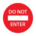 Do not enter road sign icon vector for graphic design, logo, website, social media, mobile app, UI illustration Royalty Free Stock Photo