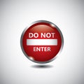 do not enter road sign. Vector illustration decorative design Royalty Free Stock Photo