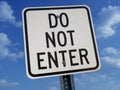 Do Not Enter Sign Against Blue Sky Royalty Free Stock Photo