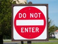 Do not enter sign in a city Royalty Free Stock Photo